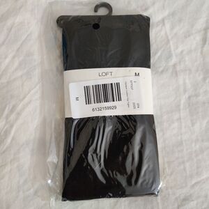 NWT LOFT Super Opaque Black Tights size Medium